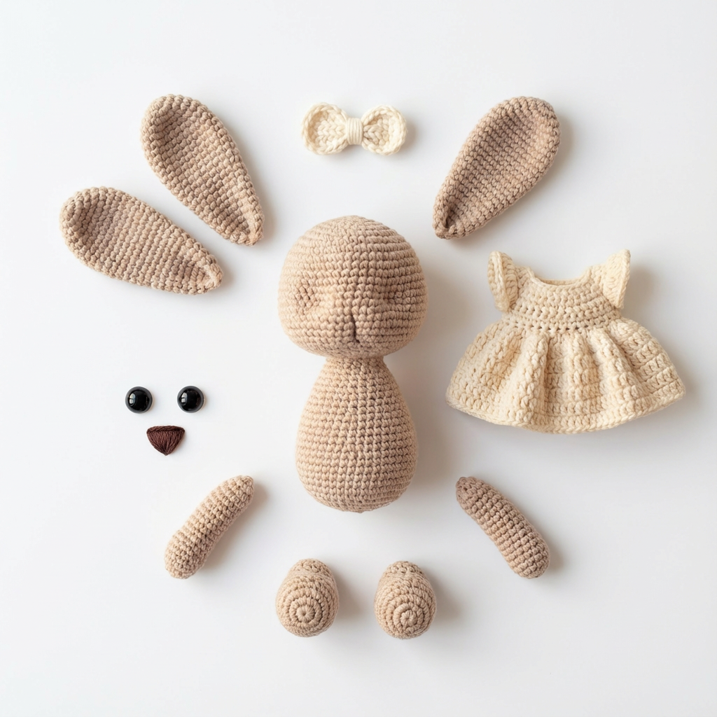 Adorable Amigurumi Bunny Crochet Pattern - Intermediate PDF Guide