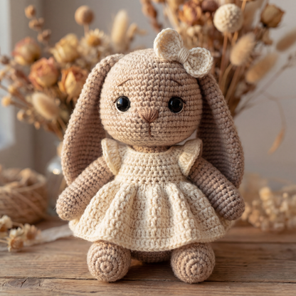 Adorable Amigurumi Bunny Crochet Pattern - Intermediate PDF Guide