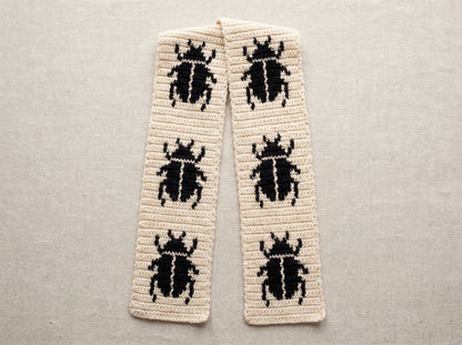 The Botanical Beetle Scarf - Digital Crochet Pattern (PDF)